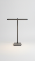 Minimalist LED desk lamp in matte graphite