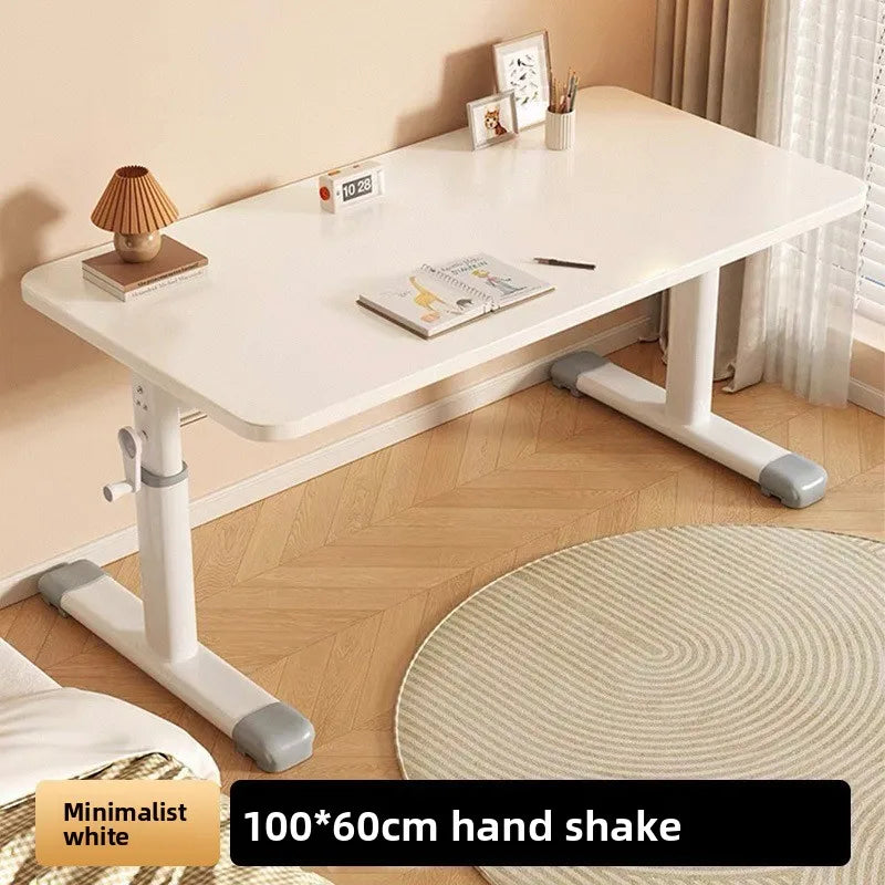 Hand Crank Adjustable Height Desk Computer Desk & Office Ergonomic Study Table Home Office Writing Gaming Desk for Kids Adults
