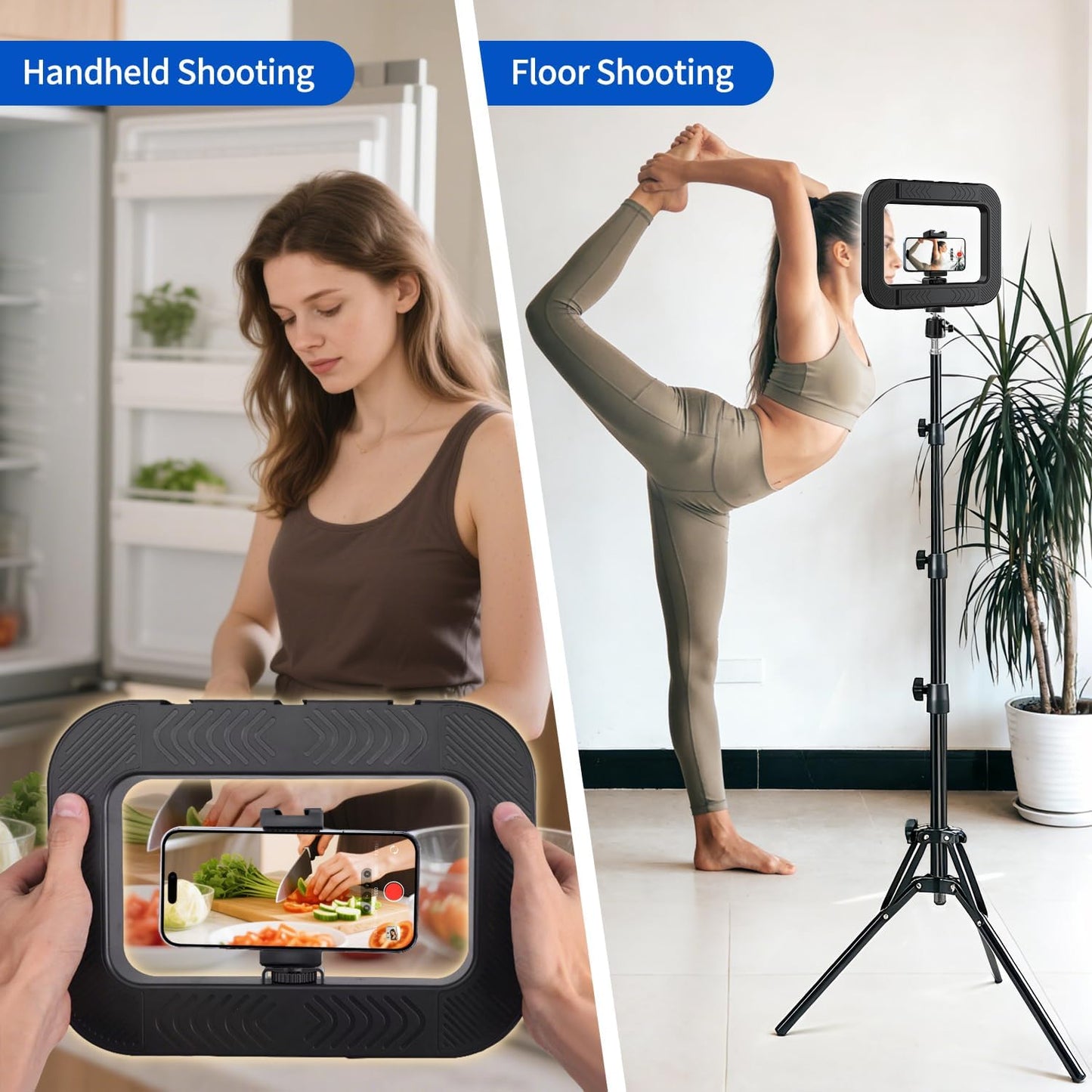 Selfie Ring Light Tripod for Iphone, 73" Extendable Selfie Stick Phone Tripod with Light for Cell Phone, Dimmable Tripods Ring Light with Phone Holder and Stand for Video Recording/Live Stream