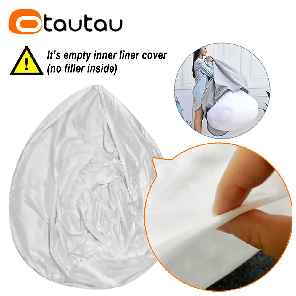 5Ft Giant Fluffy Faux Bunny Fur Bean Bag Cover Winter Christmas Pouf Cover Dd003【No Filler!Need Uy Filler by Yourself!】