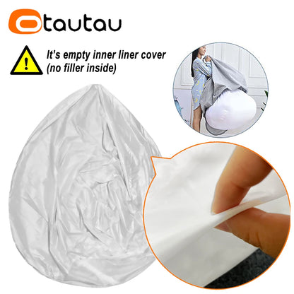 5Ft Giant Fluffy Faux Bunny Fur Bean Bag Cover Winter Christmas Pouf Cover Dd003【No Filler!Need Uy Filler by Yourself!】