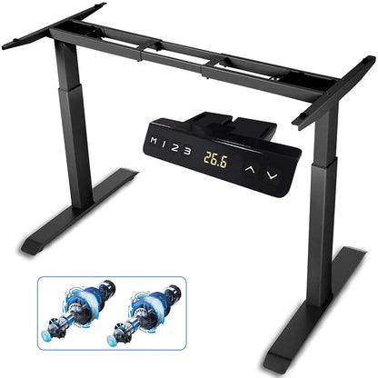 Electric Stand up Desk Lifting Desk Frame Height Adjustable Standing Desk Ergonomic Dual Motor and Memory Control Home Office