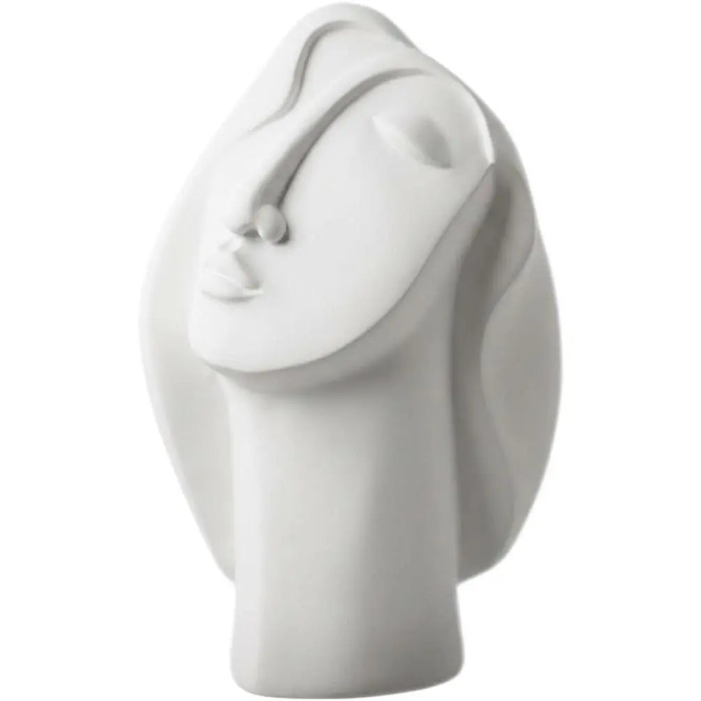 Abstract Sculpture Modern Home Decor, White Female Face Statue | Minimalist Shelf Decor, Coffee Table Decor, Desk Decor, Office Decor, Bedroom Accent, Bookshelf Decor, Living Room Accent