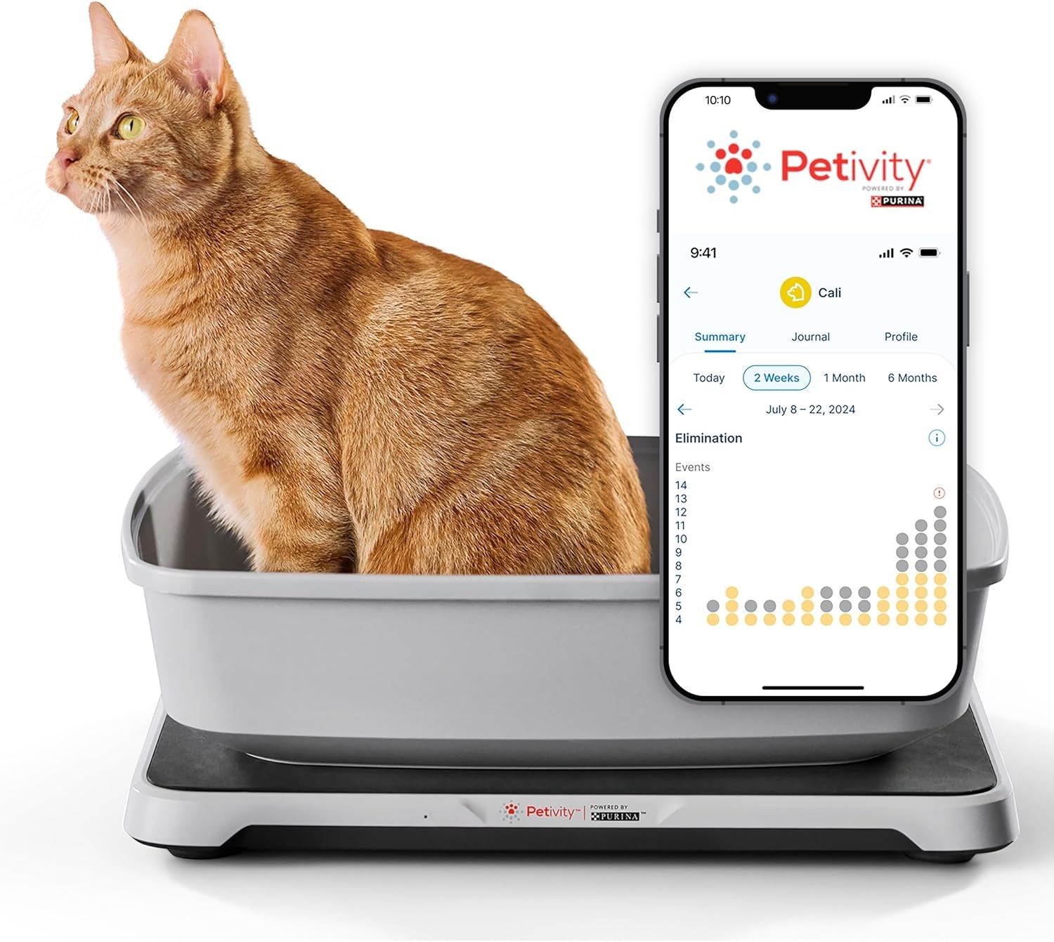 Purina  Smart Litter Box Monitor Cat Weight Scale & Health Tracker - Monitor Litter Habits, Track Weight Accurately, AI Alerts & Monthly Reports, Phone App, Works for Multiple Cats