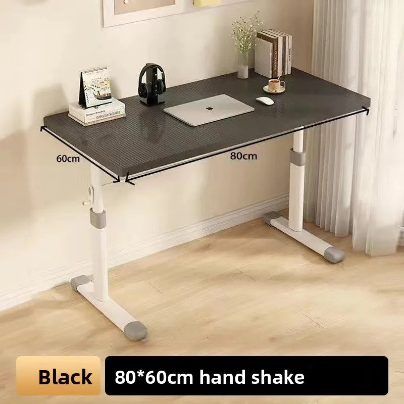 Hand Crank Adjustable Height Desk Computer Desk & Office Ergonomic Study Table Home Office Writing Gaming Desk for Kids Adults