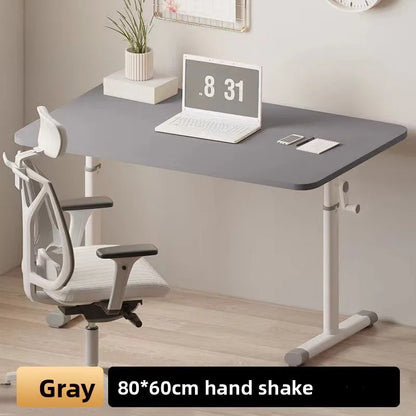 Hand Crank Adjustable Height Desk Computer Desk & Office Ergonomic Study Table Home Office Writing Gaming Desk for Kids Adults