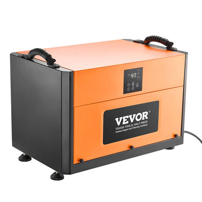 【Summerfinds】Vevor 156 Pints Commercial Dehumidifier with Drain Hose, Portable Crawl Space Dehumidifiers for Basement Storage Room Industrial Grade, Auto Defrost/Drainage, Heavy-Duty Galvanized Steel, LED Indicate