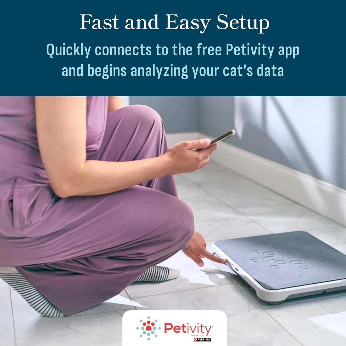 Purina  Smart Litter Box Monitor Cat Weight Scale & Health Tracker - Monitor Litter Habits, Track Weight Accurately, AI Alerts & Monthly Reports, Phone App, Works for Multiple Cats