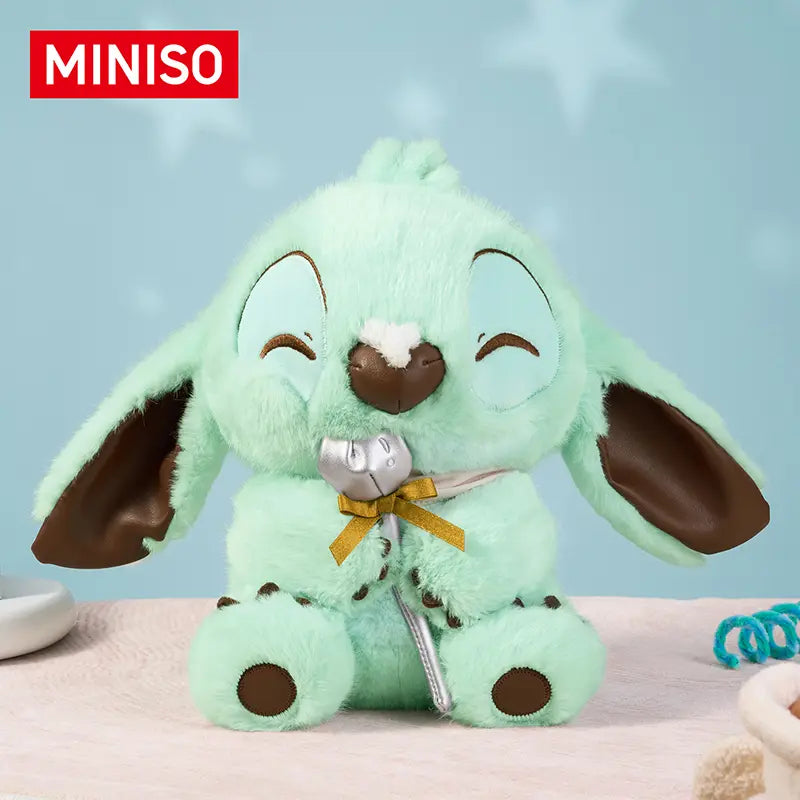 Disney Stitch Mint Chocolate Sitting Plush, Cute Mint Green Stuffed Doll Soft Fluffy Stitch Figure Toy, Gift for Kids Friends Valentine Christmas, Back to School
