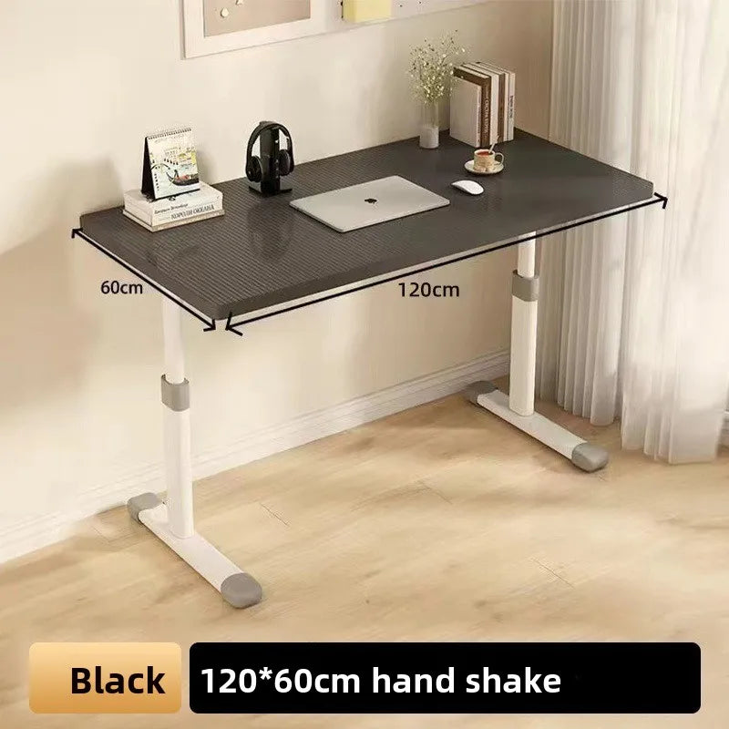 Hand Crank Adjustable Height Desk Computer Desk & Office Ergonomic Study Table Home Office Writing Gaming Desk for Kids Adults
