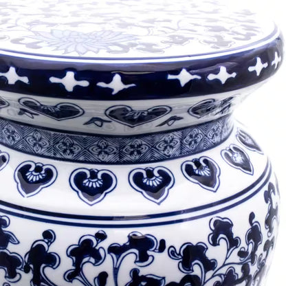 Blue Garden Decorative Ceramic Podium Garden Stool