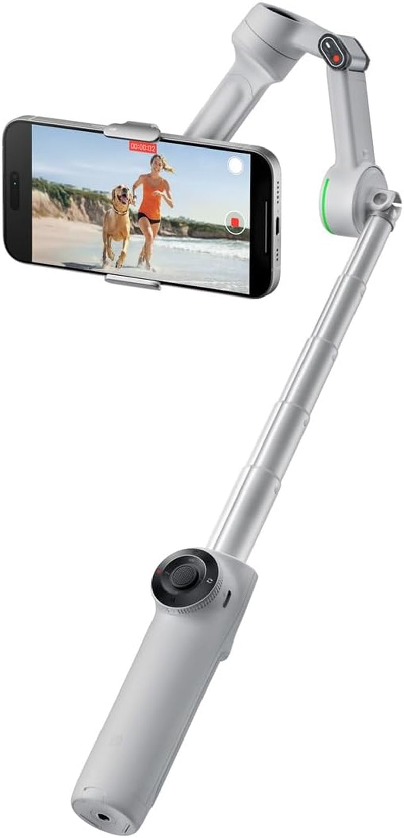 Insta360 Flow 2 PRO Gimbal Stabilizer for Smartphone, Ai-Powered Tracking, 3-Axis Stabilization, Built-In Tripod, Portable & Foldable, Deep Track 4.0 Auto Tracking Phone Stabilizer Creator - Gray