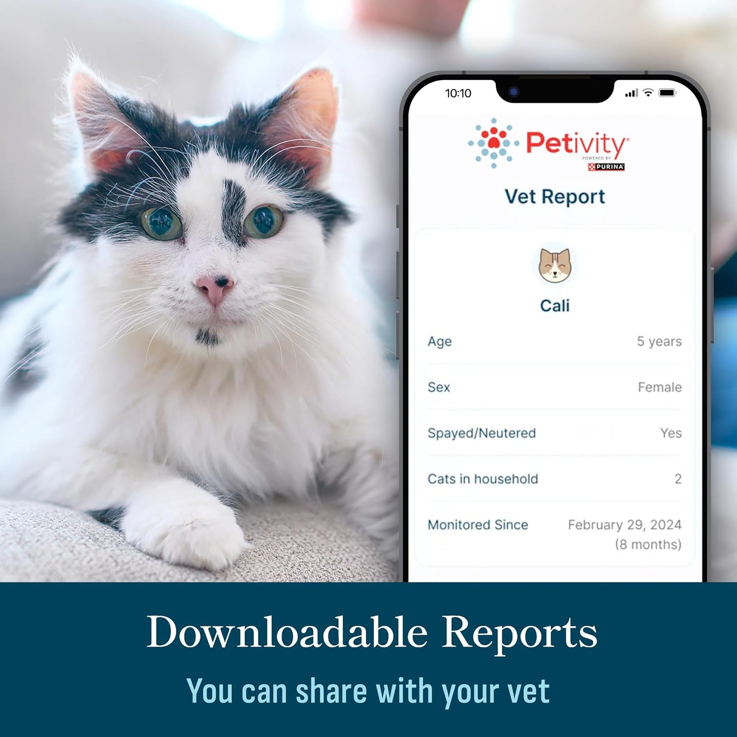 Purina  Smart Litter Box Monitor Cat Weight Scale & Health Tracker - Monitor Litter Habits, Track Weight Accurately, AI Alerts & Monthly Reports, Phone App, Works for Multiple Cats