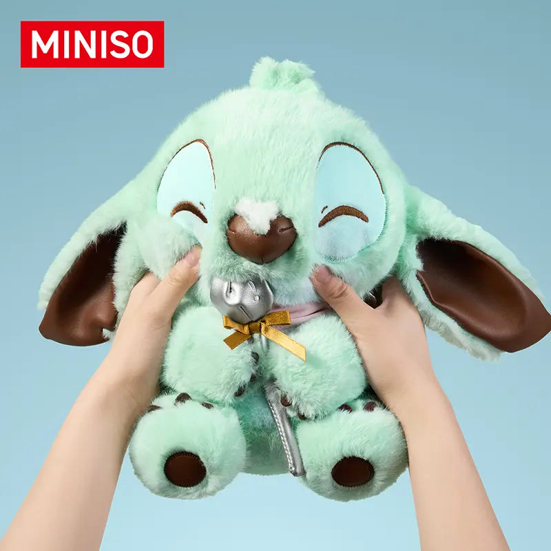 Disney Stitch Mint Chocolate Sitting Plush, Cute Mint Green Stuffed Doll Soft Fluffy Stitch Figure Toy, Gift for Kids Friends Valentine Christmas, Back to School