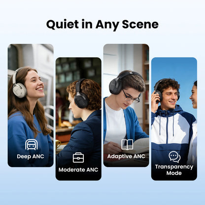 S40 ANC Wireless Headphone 50Db Noise Canceling Hi-Res 3D Spatial Audio Earphone with LDAC Bluetooth 6.0 over Ear Headset