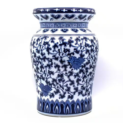 Blue Garden Decorative Ceramic Podium Garden Stool