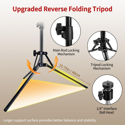 Selfie Ring Light Tripod for Iphone, 73" Extendable Selfie Stick Phone Tripod with Light for Cell Phone, Dimmable Tripods Ring Light with Phone Holder and Stand for Video Recording/Live Stream