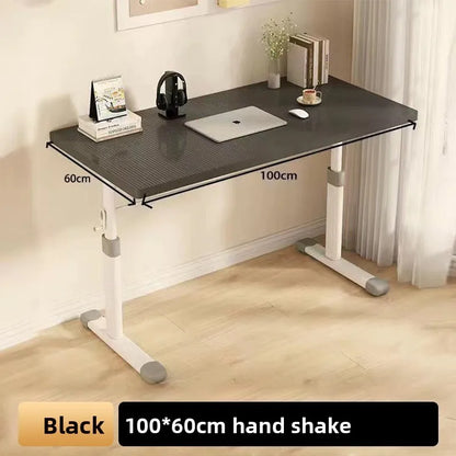 Hand Crank Adjustable Height Desk Computer Desk & Office Ergonomic Study Table Home Office Writing Gaming Desk for Kids Adults
