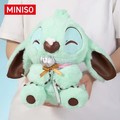 Disney Stitch Mint Chocolate Sitting Plush, Cute Mint Green Stuffed Doll Soft Fluffy Stitch Figure Toy, Gift for Kids Friends Valentine Christmas, Back to School