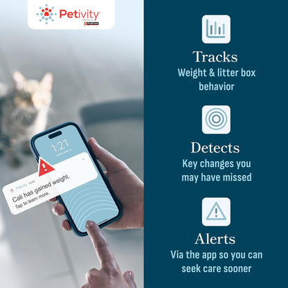 Purina  Smart Litter Box Monitor Cat Weight Scale & Health Tracker - Monitor Litter Habits, Track Weight Accurately, AI Alerts & Monthly Reports, Phone App, Works for Multiple Cats