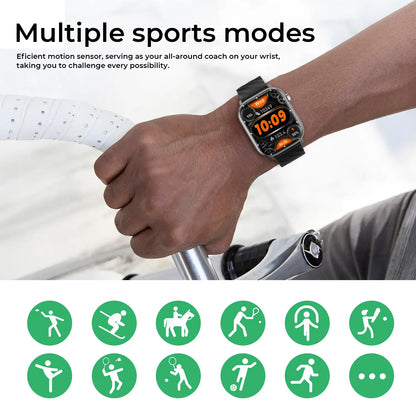 1.83-Inch Smartwatch for Men and Women，1000Mah High-Capacity Battery for Extended Standby，Wireless Calling & Message Alerts, Voice Assistant，Fitness Tracker with 100+ Sports Modes，Multifunctional Sport Smart Watch. #Summervibes