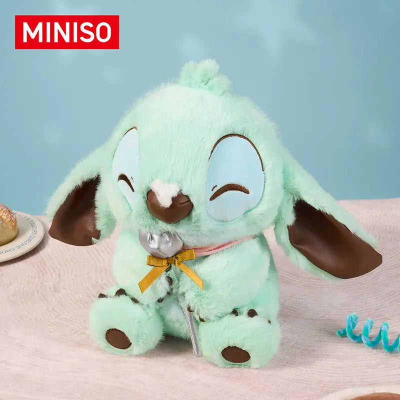 Disney Stitch Mint Chocolate Sitting Plush, Cute Mint Green Stuffed Doll Soft Fluffy Stitch Figure Toy, Gift for Kids Friends Valentine Christmas, Back to School