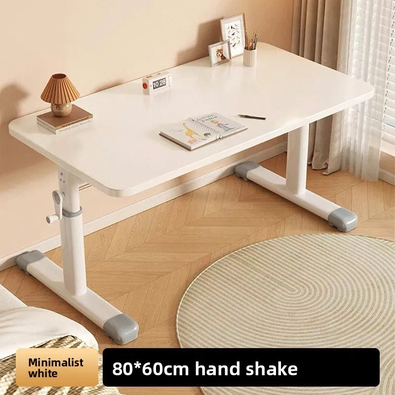 Hand Crank Adjustable Height Desk Computer Desk & Office Ergonomic Study Table Home Office Writing Gaming Desk for Kids Adults