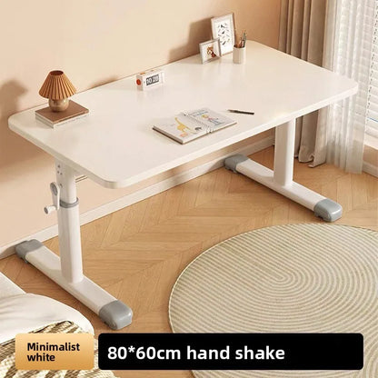 Hand Crank Adjustable Height Desk Computer Desk & Office Ergonomic Study Table Home Office Writing Gaming Desk for Kids Adults