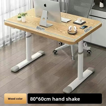 Hand Crank Adjustable Height Desk Computer Desk & Office Ergonomic Study Table Home Office Writing Gaming Desk for Kids Adults